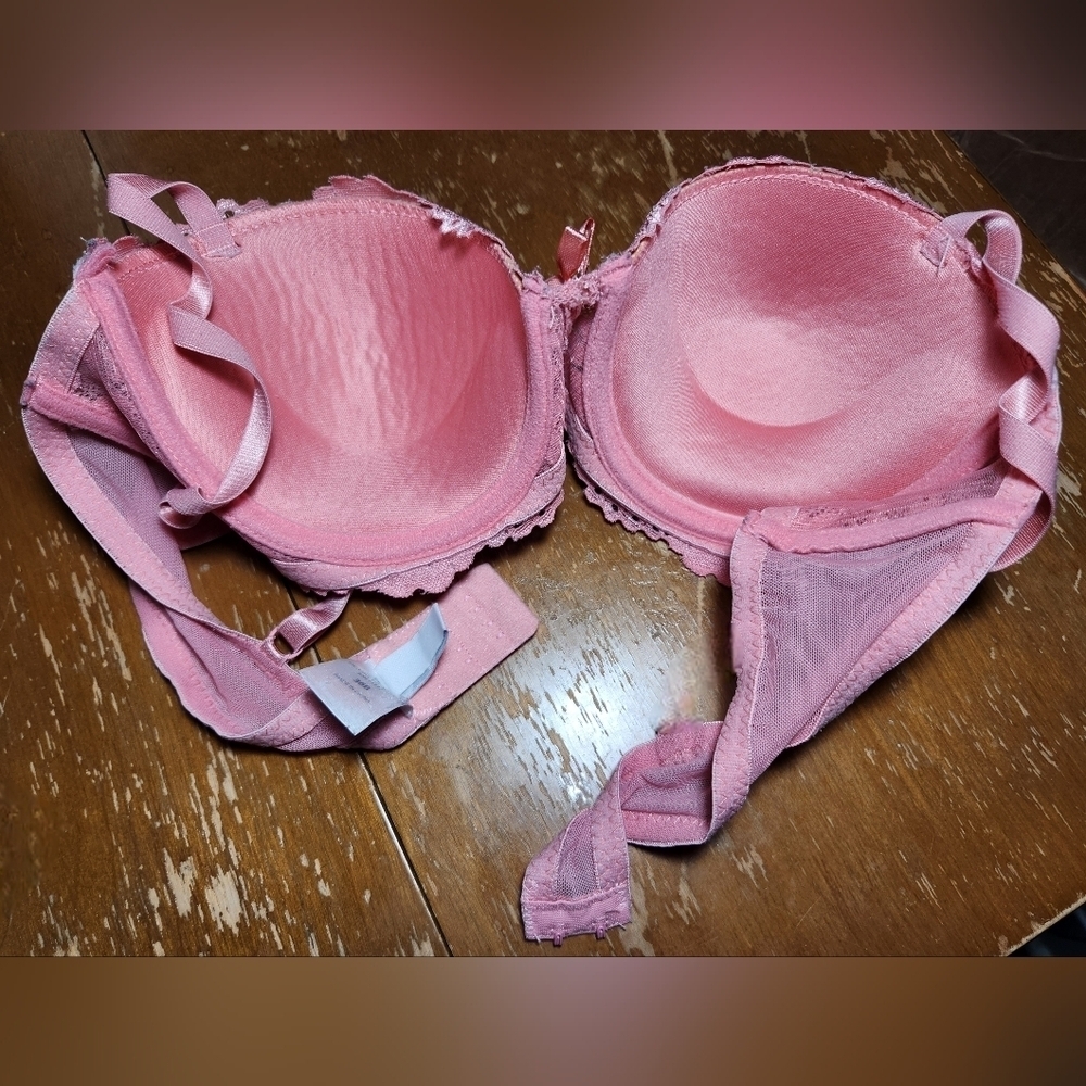 Jessica Simpson Underwire Push Up Lace Pink Bra Sz 36B NWOT RN 71222 - Picture 3 of 7
